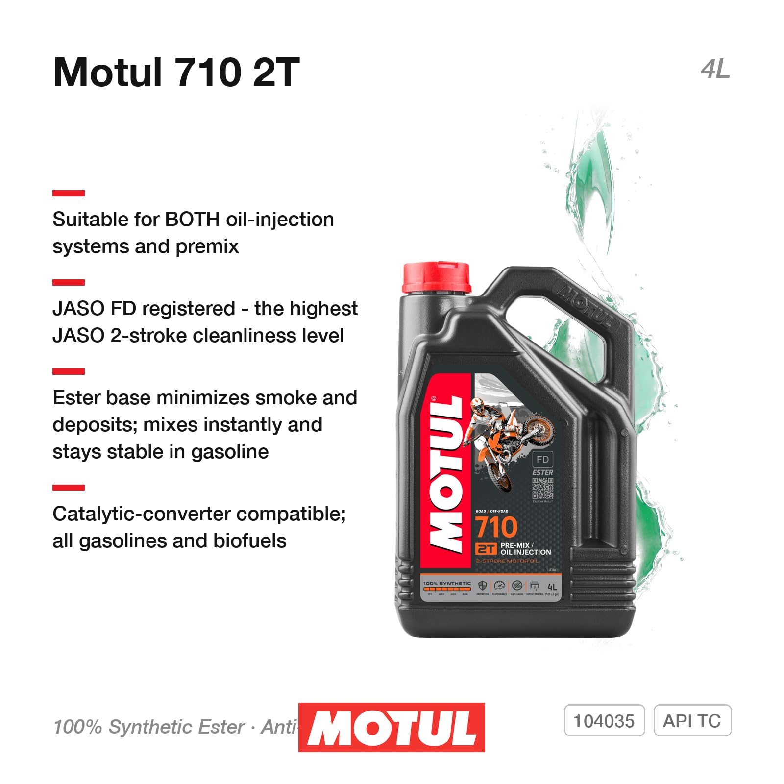 Amazon.com: Motul 710 2T Full Synthetic Premix 2 Stroke Oil 4L